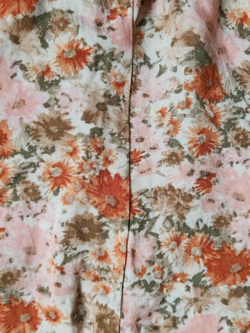 Cream & Pink Floral Spaghetti Strap Mini Dress Sweetheart Neck - Picture 3 of 4
